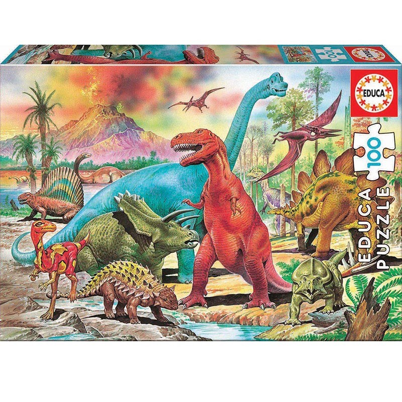 Puzzle Educa Dinosaurier 100 Teile