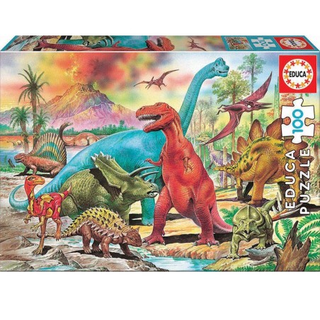 Puzzle Educa Dinosaurier 100 Teile