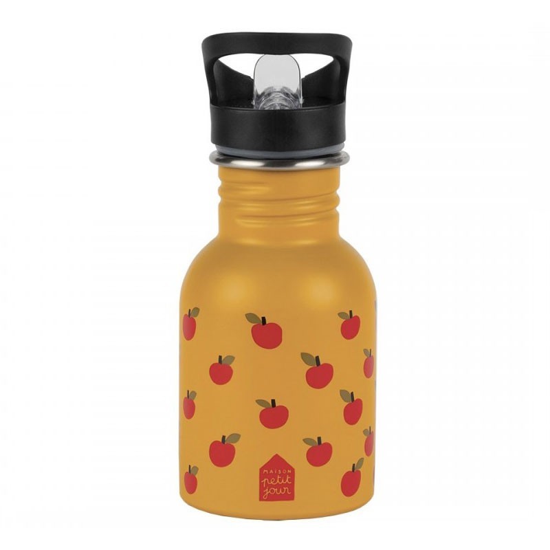 Trinkflasche Edelstahl Äpfel