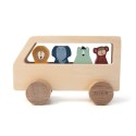 Holzbus mit Tieren