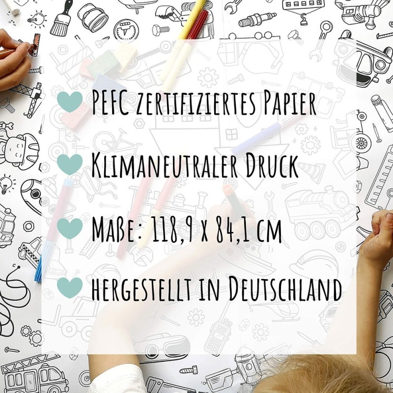 Ausmal Tischdecke aus Papier Ostern