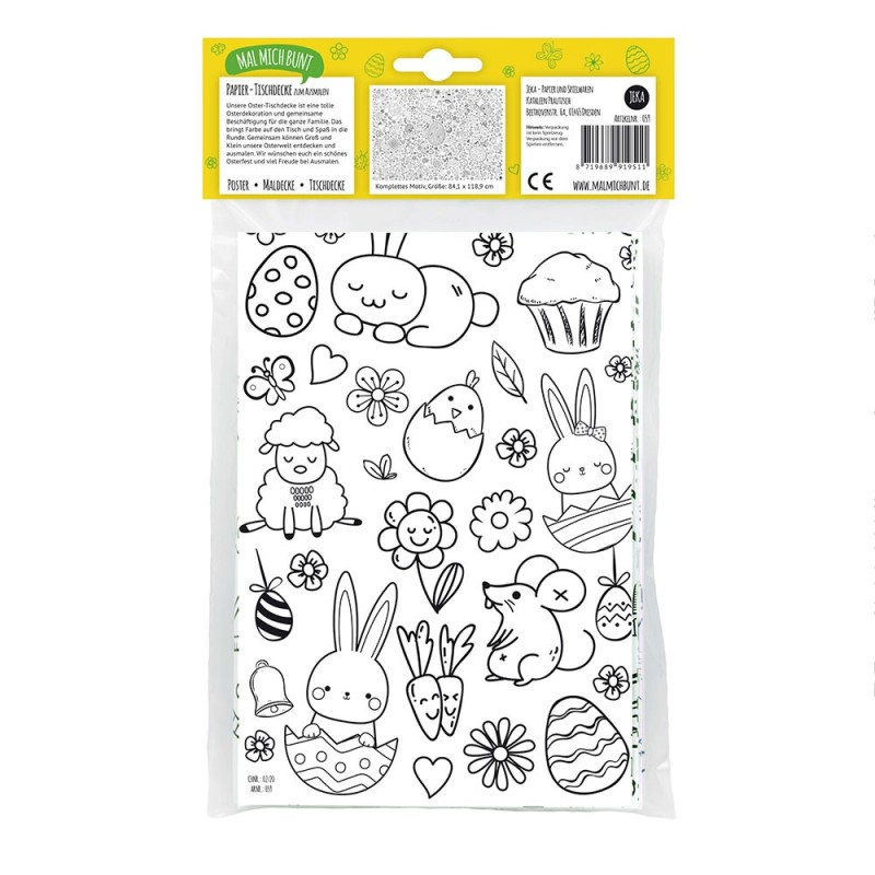 Ausmal Tischdecke aus Papier Ostern