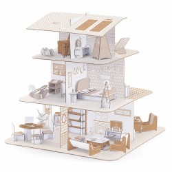 Djeco Puppenhaus 3D Bau- & Malset
