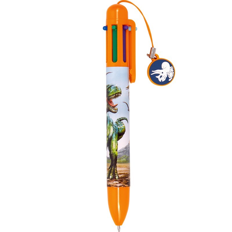 Kugelschreiber Dinosaurier mit 6 Farben