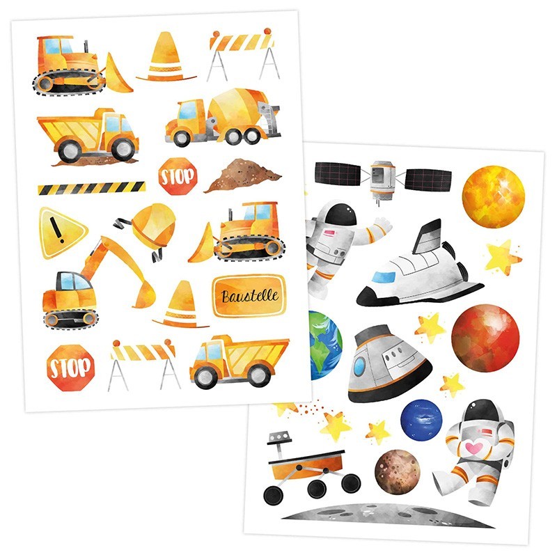 Kindertattoo Set Metallic Bagger, Dino & Co.