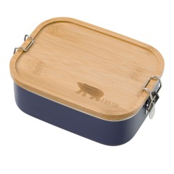 Lunchbox Edelstahl Eisbär blau