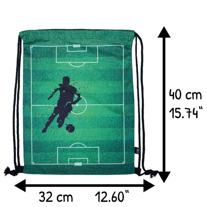 Turnbeutel Fussball grün