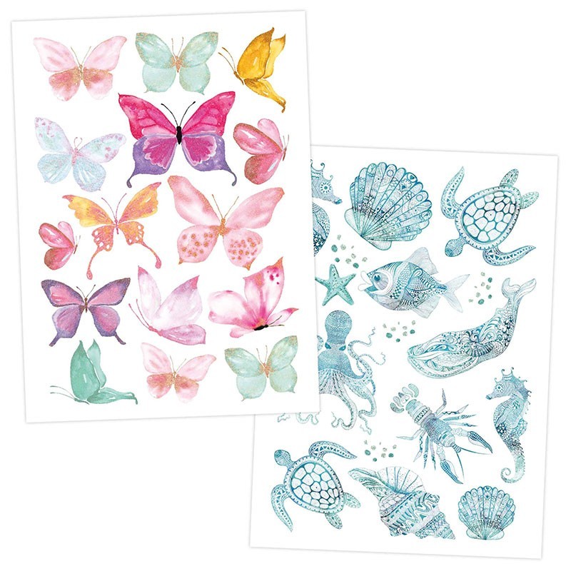Kindertattoo Set Metallic Pferde & Mandalas