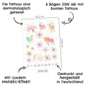 Kindertattoo Set Metallic Pferde & Mandalas