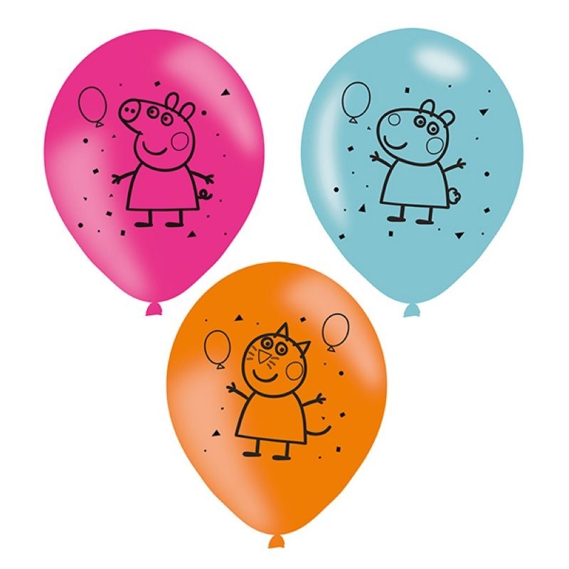 Luftballons Peppa Pig bunt