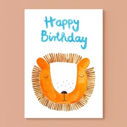 Geburtstagskarte Happy Birthday Löwe