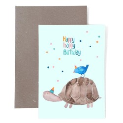 Geburtstagskarte Happy Birthday Schildkröte