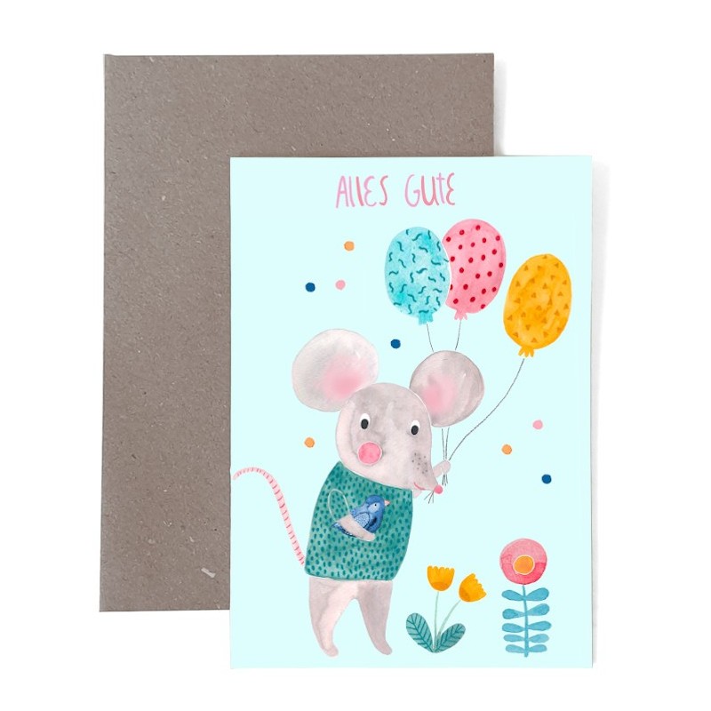 Geburtstagskarte Alles Gute Maus