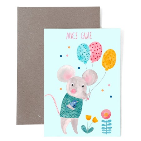 Geburtstagskarte Alles Gute Maus
