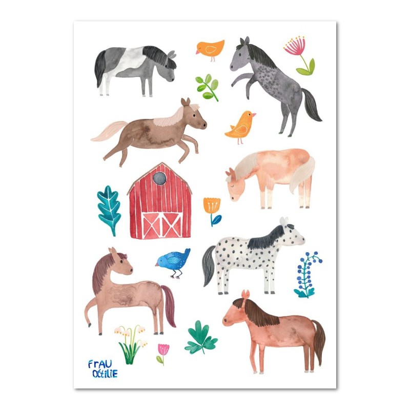 Kindertattoo Bogen Pferde & Ponies