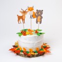 Kuchendeko Cake Topper Tiere im Wald