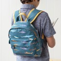 Kleiner Kinderrucksack Haie in blau