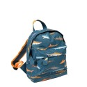 Kleiner Kinderrucksack Haie in blau