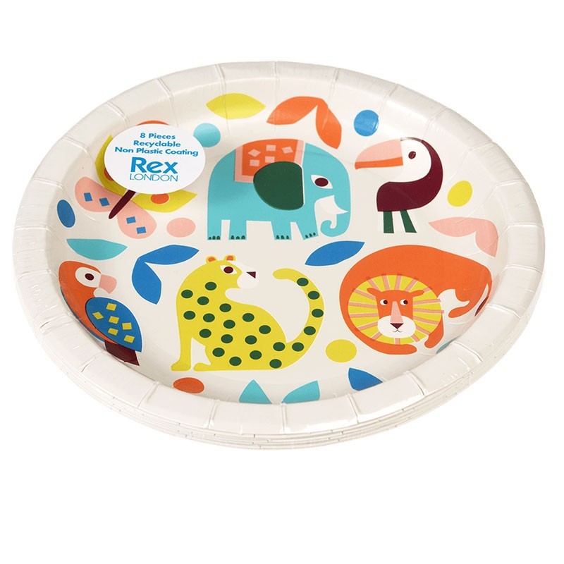 Pappteller Wild Wonders bunt