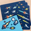 Sticker Weltraum Space Age bunt