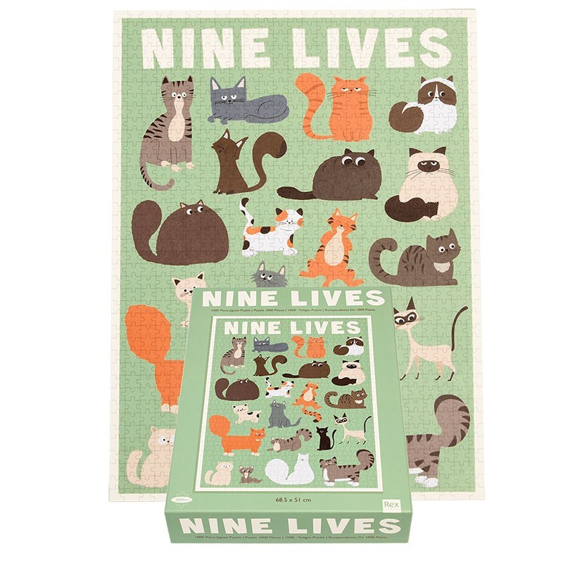 Puzzle Nine Lives Katzen mit 1000 Teilen