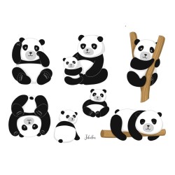Wasserfeste Sticker Panda von Jabalou