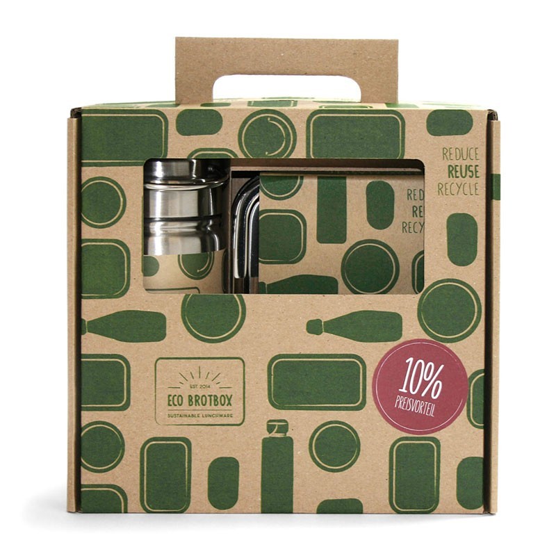 Lunchbox Edelstahl & Trinkflasche Eco Set