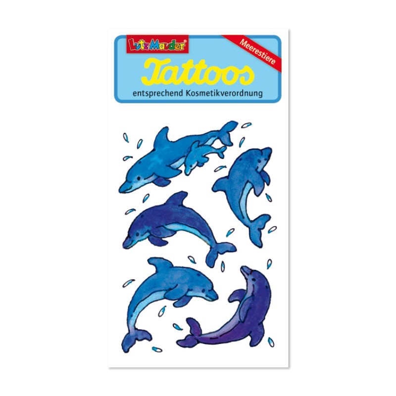 Kindertattoo Set Delfine