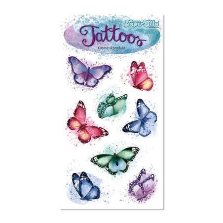 Kindertattoo Set Schmetterlinge Aquarell