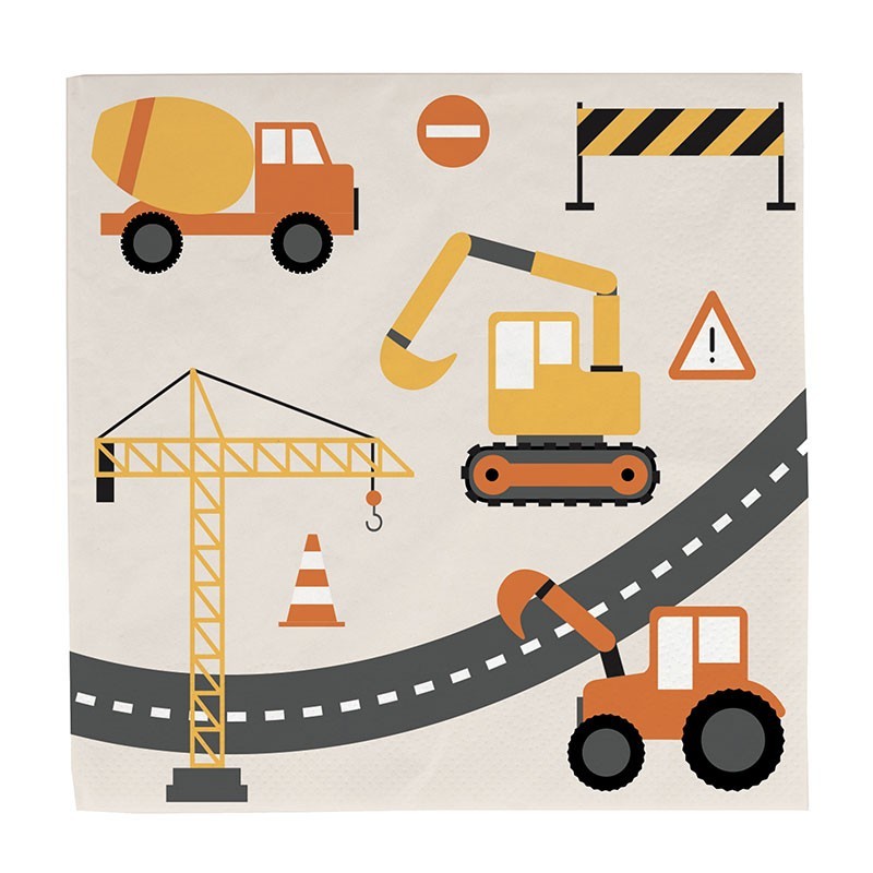 Servietten Baustelle