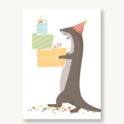 Geburtstagskarte Otter