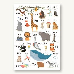 Postkarte Tier ABC