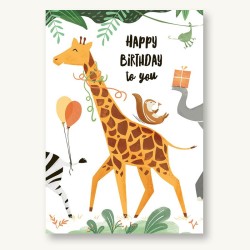 Geburtstagskarte Giraffe