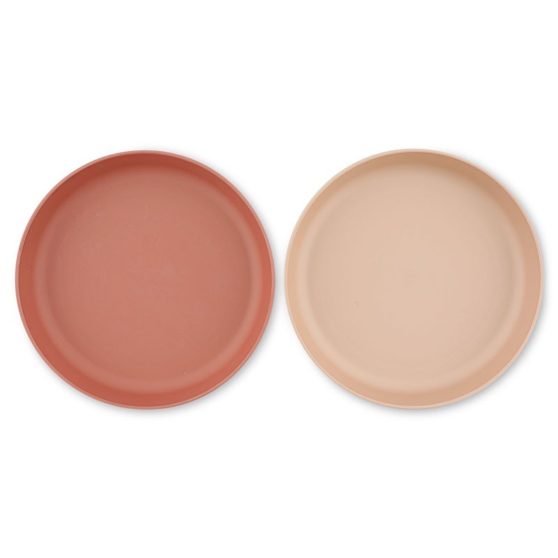 Kindergeschirr Teller 2er Set Rose
