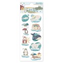 Kindertattoo Glitter Pinguin Familie