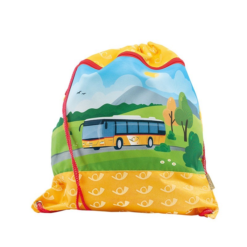 Turnbeutel Postauto gelb