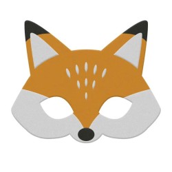 Maske Fuchs aus Filz orange