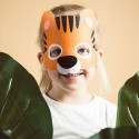 Maske Tiger aus Filz orange