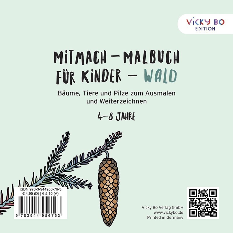 Mitmach-Malbuch für Kinder Wald