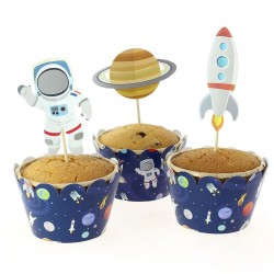 Cupcake Topper & Wrapper Astronaut