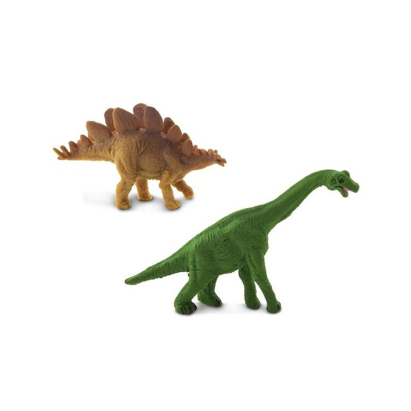 Mini Dinosaurier Figur - Brachiosaurus & Stegosaurus - Glücksbringer