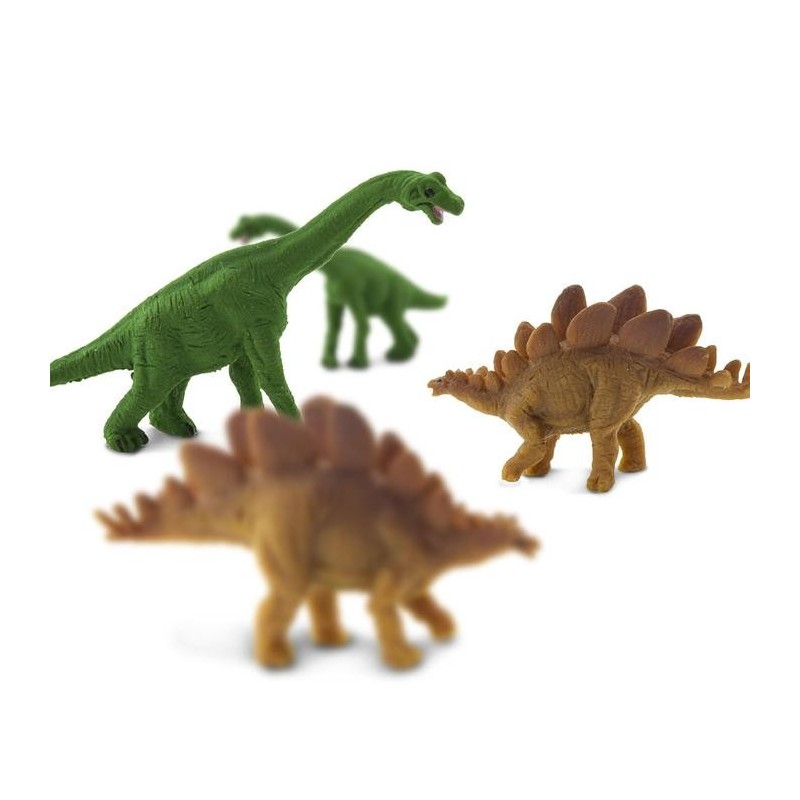 Mini Dinosaurier Figur - Brachiosaurus & Stegosaurus - Glücksbringer