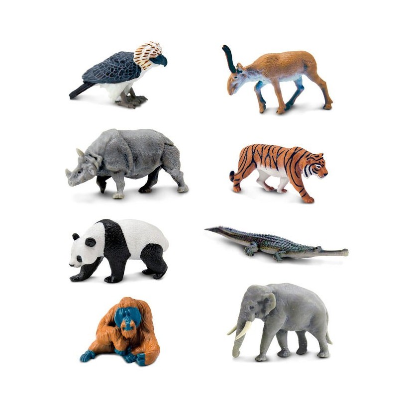 Tiere Asiens Set mit 8 kleinen Figuren