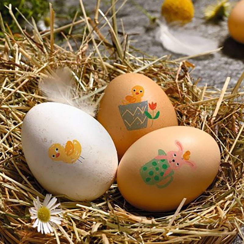 Osternest Deko Tattoos für Eier