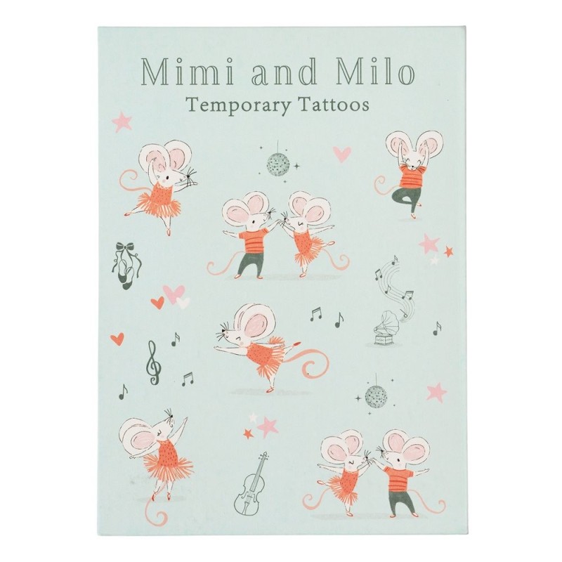 Kindertattoo Set Mäuse Mimi und Milo