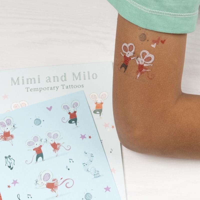 Kindertattoo Set Mäuse Mimi und Milo