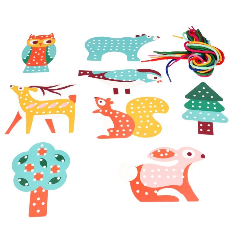 Stickbilder Set Waldtiere bunt