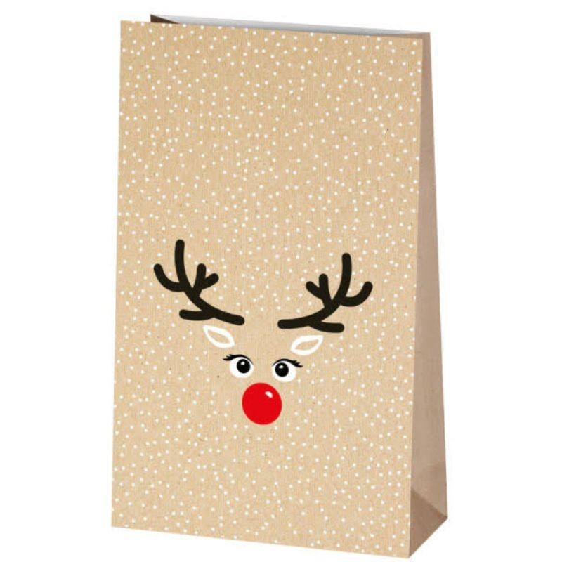 Adventskalender Papiertüten zum Befüllen Elch