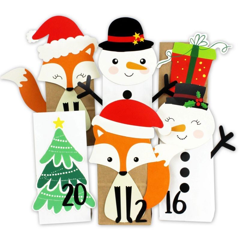 Adventskalender basteln Winterwald