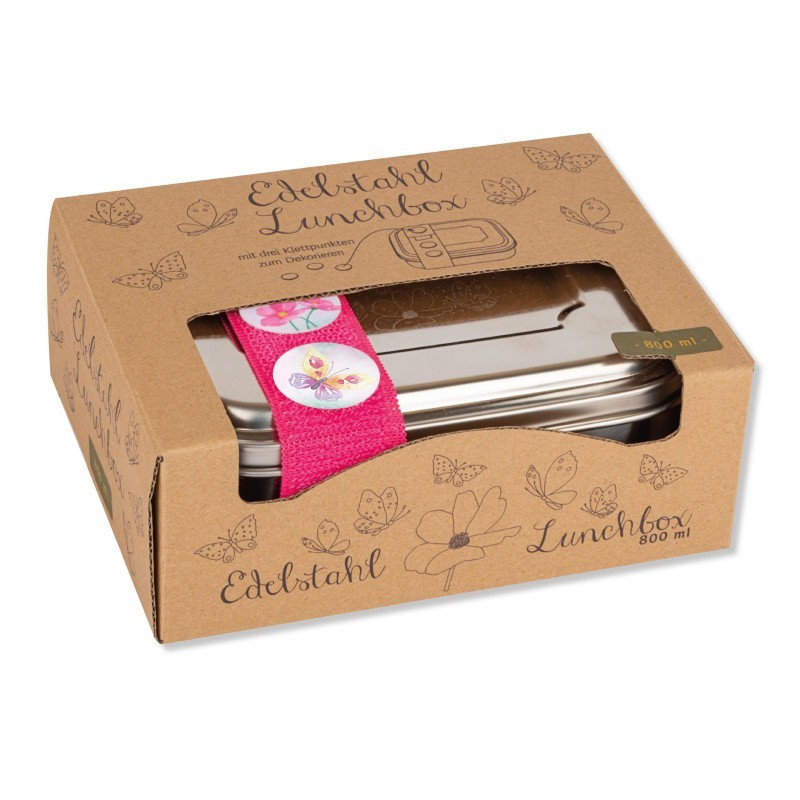 Lunchbox Edelstahl Schmetterlinge